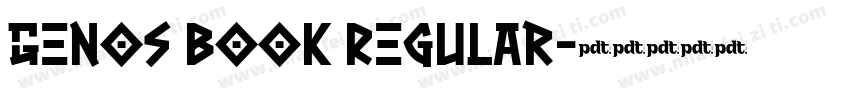 Genos Book Regular字体转换
